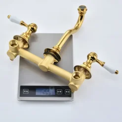 Bathroom Sink Faucet - Wall Mount / Widespread Electroplated Mount Inside Wall mountedBath Taps