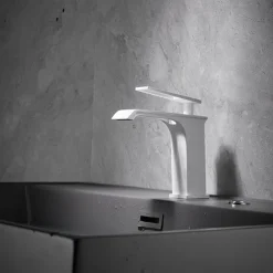 Bathroom Sink Faucet - Waterfall Electroplated / Painted Finishes Centerset Single Handle One HoleBath Taps