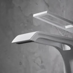 Bathroom Sink Faucet - Waterfall Electroplated / Painted Finishes Centerset Single Handle One HoleBath Taps