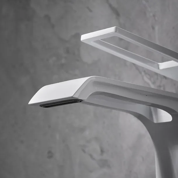 Bathroom Sink Faucet - Waterfall Electroplated / Painted Finishes Centerset Single Handle One HoleBath Taps