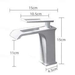 Bathroom Sink Faucet - Waterfall Electroplated / Painted Finishes Centerset Single Handle One HoleBath Taps