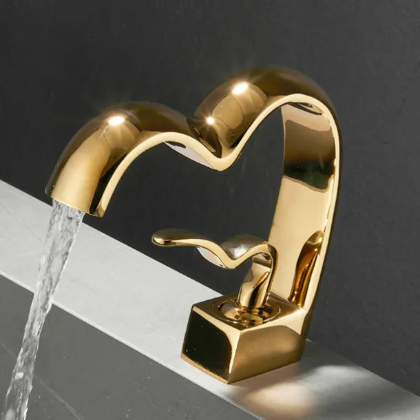 Bathroom Sink Faucet - Waterfall Electroplated Centerset Single Handle One HoleBath Taps