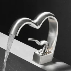 Bathroom Sink Faucet - Waterfall Electroplated Centerset Single Handle One HoleBath Taps