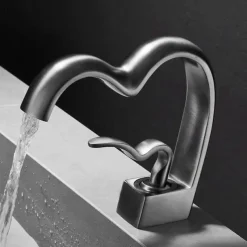 Bathroom Sink Faucet - Waterfall Electroplated Centerset Single Handle One HoleBath Taps