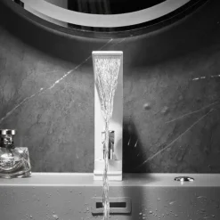 Bathroom Sink Faucet - Waterfall Electroplated / Painted Finishes Centerset Single Handle One HoleBath Taps