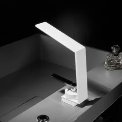 Bathroom Sink Faucet - Waterfall Electroplated / Painted Finishes Centerset Single Handle One HoleBath Taps