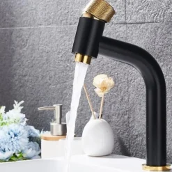 Bathroom Sink Faucet - Waterfall Electroplated Centerset Single Handle One HoleBath Taps / Bathroom Sink Faucet+ Accessories / Vintage / Yes / Brass / Brass