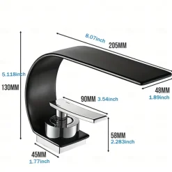 Bathroom Sink Faucet - Waterfall Electroplated Centerset Single Handle One HoleBath Taps