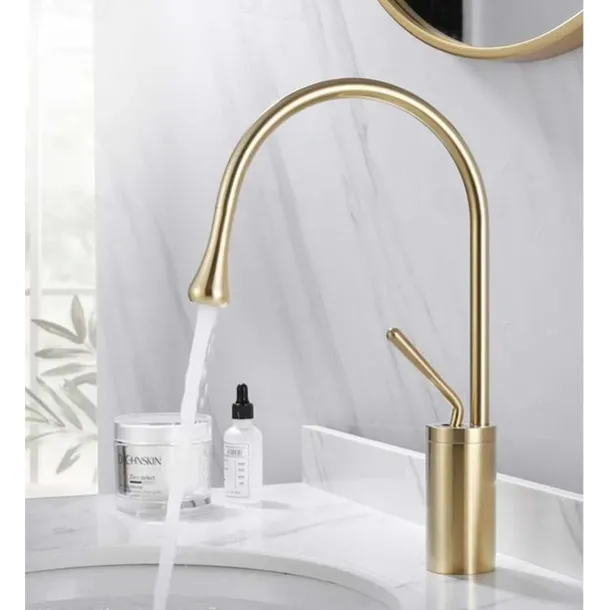 Bathroom Sink Faucet - Waterfall Electroplated Centerset Single Handle One HoleBath Taps