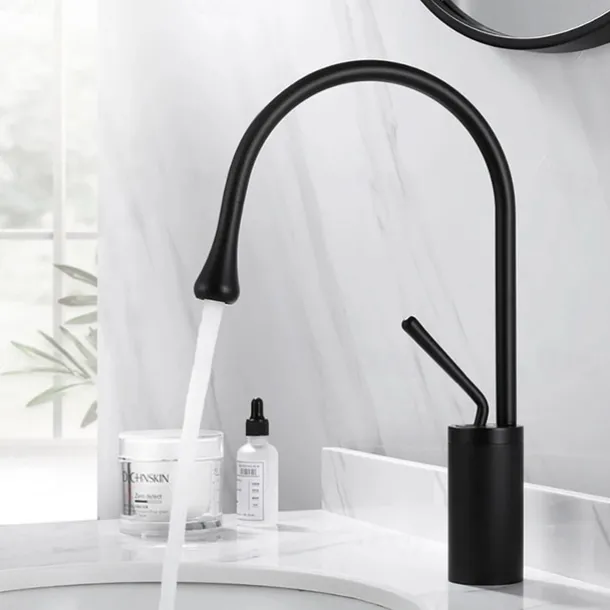 Bathroom Sink Faucet - Waterfall Electroplated Centerset Single Handle One HoleBath Taps