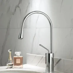 Bathroom Sink Faucet - Waterfall Electroplated Centerset Single Handle One HoleBath Taps