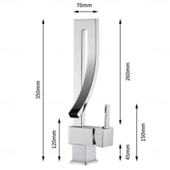 Bathroom Sink Faucet - Waterfall Electroplated Centerset Single Handle One HoleBath Taps
