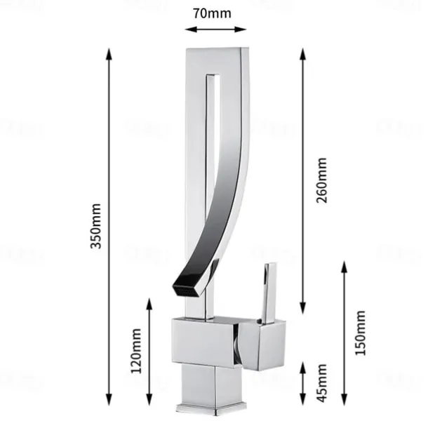 Bathroom Sink Faucet - Waterfall Electroplated Centerset Single Handle One HoleBath Taps
