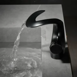 Bathroom Sink Faucet - Waterfall Electroplated Mount Outside Single Handle One HoleBath Taps