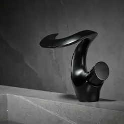 Bathroom Sink Faucet - Waterfall Electroplated Mount Outside Single Handle One HoleBath Taps