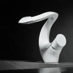 Bathroom Sink Faucet - Waterfall Electroplated Mount Outside Single Handle One HoleBath Taps