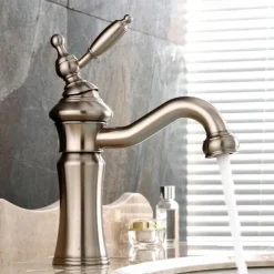 Bathroom Sink Faucet - Waterfall Electroplated Centerset Single Handle One HoleBath Taps