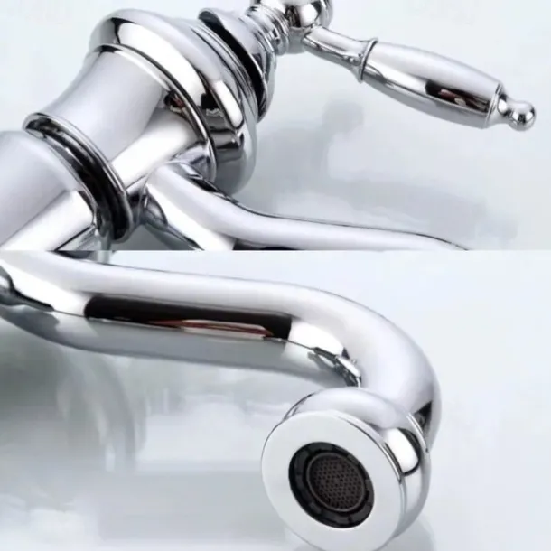 Bathroom Sink Faucet - Waterfall Electroplated Centerset Single Handle One HoleBath Taps