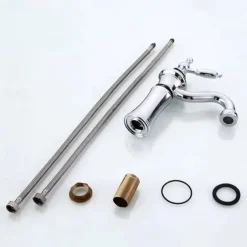 Bathroom Sink Faucet - Waterfall Electroplated Centerset Single Handle One HoleBath Taps