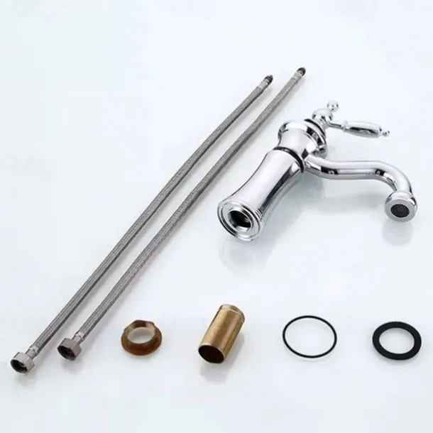 Bathroom Sink Faucet - Waterfall Electroplated Centerset Single Handle One HoleBath Taps