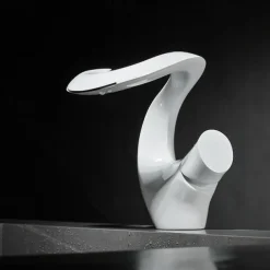 Bathroom Sink Faucet - Waterfall Painted Finishes Mount Outside Single Handle One HoleBath Taps