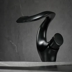 Bathroom Sink Faucet - Waterfall Painted Finishes Mount Outside Single Handle One HoleBath Taps