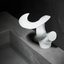 Bathroom Sink Faucet - Waterfall Painted Finishes Mount Outside Single Handle One HoleBath Taps