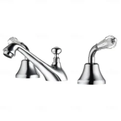 Bathroom Sink Faucet - Widespread Electroplated Widespread Two Handles Three HolesBath Taps
