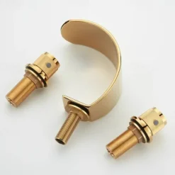 Bathroom Sink Faucet - Widespread Electroplated Widespread Single Handle Two HolesBath Taps