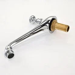 Bathroom Sink Faucet - Widespread Electroplated Widespread Two Handles Three HolesBath Taps