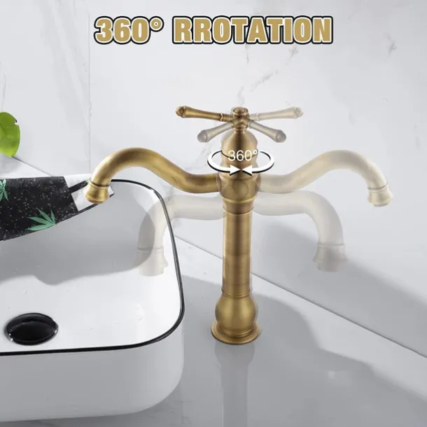 Bathroom Sink Faucet Antique Brass/ORB/Brushed Nickel Rotatable Single Handle One Hole Bath Taps