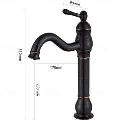 Bathroom Sink Faucet Antique Brass/ORB/Brushed Nickel Rotatable Single Handle One Hole Bath Taps