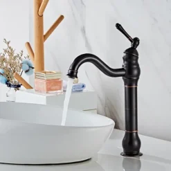 Bathroom Sink Faucet Antique Brass/ORB/Brushed Nickel Rotatable Single Handle One Hole Bath Taps