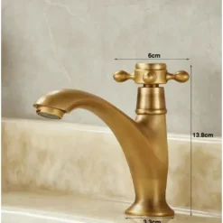 Bathroom Sink Faucet Antique Brass Single Handle One Hole Centerset Mount Lavatory Bathroom Vanity Faucet