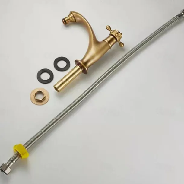 Bathroom Sink Faucet Antique Brass Single Handle One Hole Centerset Mount Lavatory Bathroom Vanity Faucet