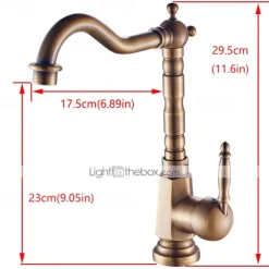 Bathroom Sink Faucet Copper/Centerset Basin Faucet Single Handle One Hole Bath Taps Contain with Cold and Hot Water