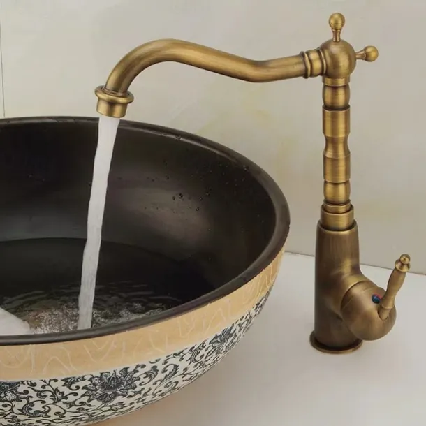 Bathroom Sink Faucet Copper/Centerset Basin Faucet Single Handle One Hole Bath Taps Contain with Cold and Hot Water