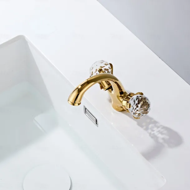 Bathroom Sink Faucet Electroplated Modern Brass Single Handle One Hole Centerset Mount for Sink, Hot and Cold Water Hoses Included