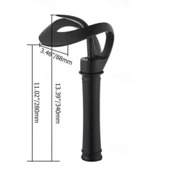 Bathroom Sink Faucet Waterfall Spout, Brass Mixer Basin Taps, Single Handle One Hole Bath Taps Painted Finishes Tall Body Modern Style