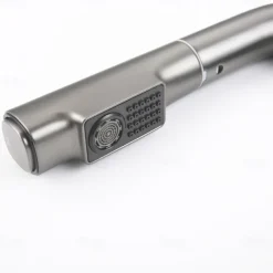 Bathroom Sink Faucet with Pull Out Spray,Brass Liftable 3-modes Electroplated / Painted Finishes Centerset Single Handle One Hole Lavatory Rotating Spout for Cold and Hot Water Bath Taps