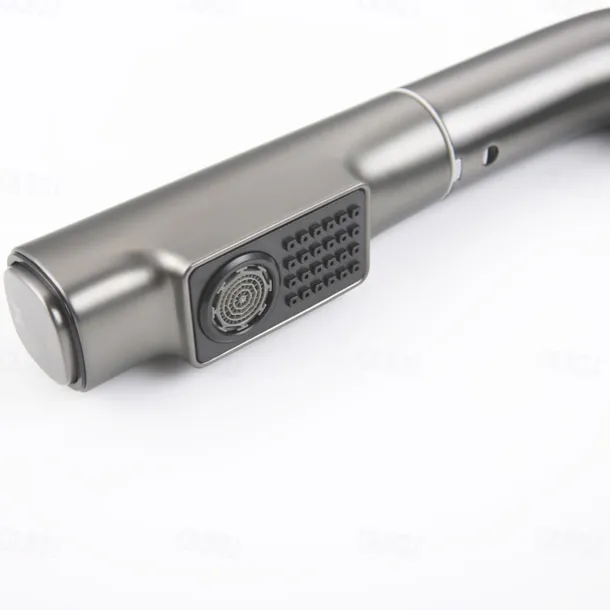 Bathroom Sink Faucet with Pull Out Spray,Brass Liftable 3-modes Electroplated / Painted Finishes Centerset Single Handle One Hole Lavatory Rotating Spout for Cold and Hot Water Bath Taps