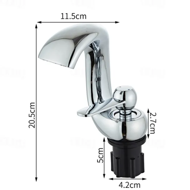 Bathroom Sink Faucet,Antique Brass Waterfall Single Handle One Hole Bath Taps with Hot and Cold Switch