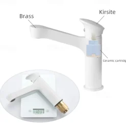 Bathroom Sink Faucet,Black Bathroom Faucet,Brass Single Handle One Hole Bath Taps(Black/Grey/Chrome/Golden)