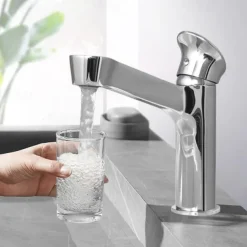 Bathroom Sink Faucet,Black Bathroom Faucet,Brass Single Handle One Hole Bath Taps(Black/Grey/Chrome/Golden)