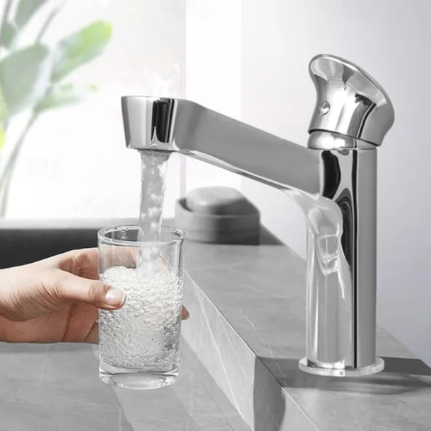 Bathroom Sink Faucet,Black Bathroom Faucet,Brass Single Handle One Hole Bath Taps(Black/Grey/Chrome/Golden)