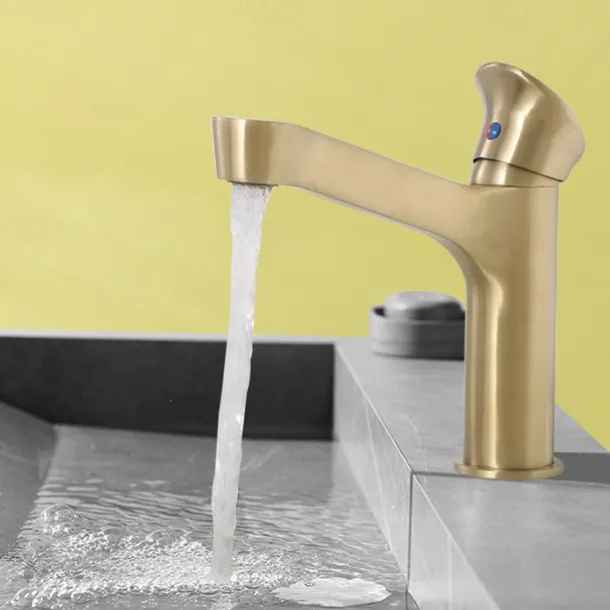 Bathroom Sink Faucet,Black Bathroom Faucet,Brass Single Handle One Hole Bath Taps(Black/Grey/Chrome/Golden)