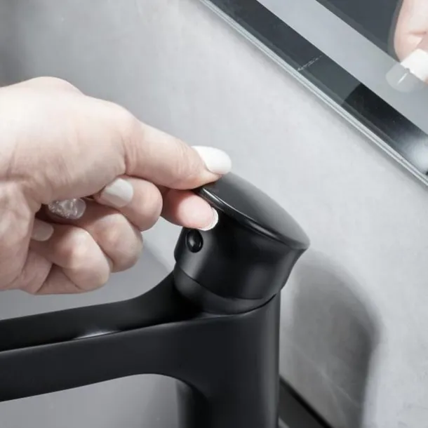 Bathroom Sink Faucet,Black Bathroom Faucet,Brass Single Handle One Hole Bath Taps(Black/Grey/Chrome/Golden)