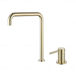 Bathroom Sink Faucet,Black/Chrome/Brushed Gold/Rose Gold Finish Widespread Single Handle Dual Holes Basin Sink Mixer Tap Washroom Faucet with Hot and Cold Switch