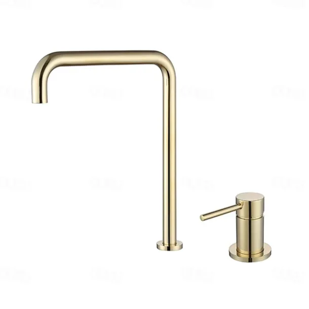 Bathroom Sink Faucet,Black/Chrome/Brushed Gold/Rose Gold Finish Widespread Single Handle Dual Holes Basin Sink Mixer Tap Washroom Faucet with Hot and Cold Switch