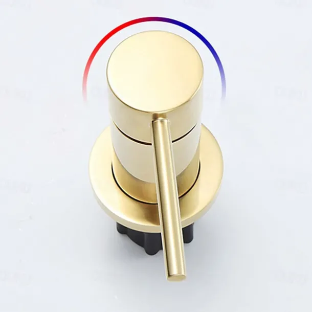 Bathroom Sink Faucet,Black/Chrome/Brushed Gold/Rose Gold Finish Widespread Single Handle Dual Holes Basin Sink Mixer Tap Washroom Faucet with Hot and Cold Switch